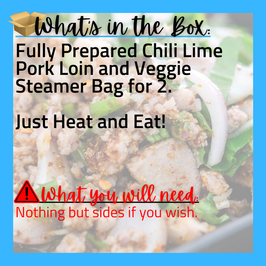 (G) NEW - Fully Prepared Chili Lime Pork Loin Meal for 2
