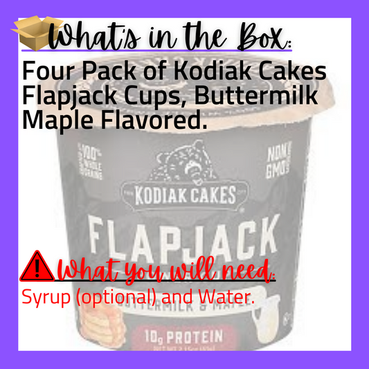 (B) Always Meal: 4 Pack of Buttermilk Maple Butter Kodiak Cakes