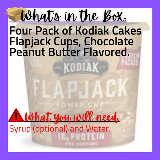 (B) Always Meal: 4 Pack of Chocolate Peanut Butter Kodiak Cakes