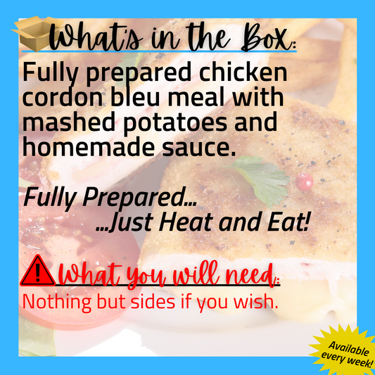 (G) Always Meal: Fully Prepared Chicken Cordon Bleu Meal for 2