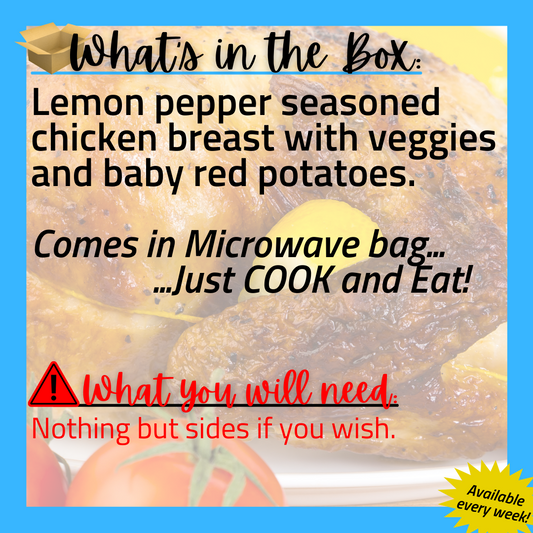 (G) Always Meal: Lemon Pepper Chicken & Veggies for 2 Micro Bag